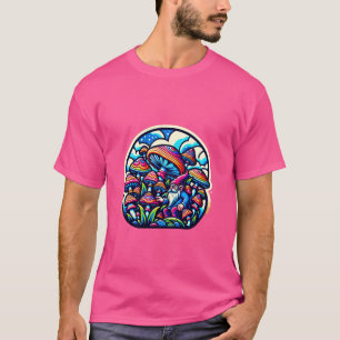 Psychedelic Gnome EDM Fungi Festival Rave Garb PLU T-Shirt