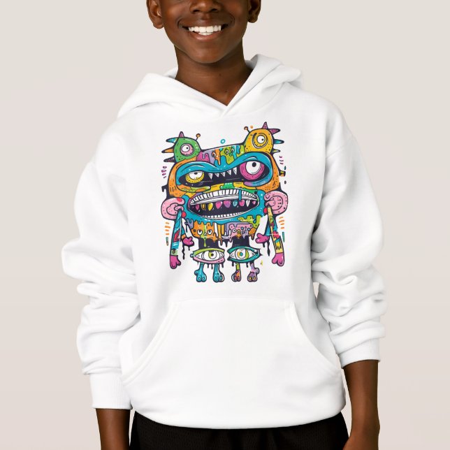Psychedelic Graffiti Monster Hoodie (Front)