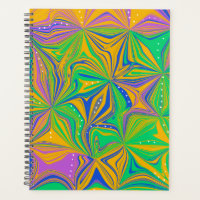 Psychedelic Green Mix Abstract Colourful