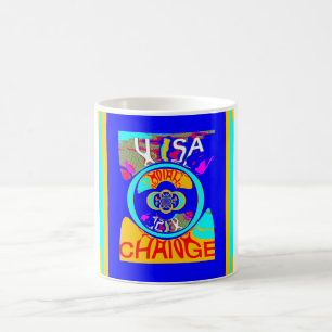Psychedelic Groove: Pop Art Abstract Energy Coffee Mug