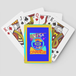 Psychedelic Groove: Pop Art Abstract Energy Playing Cards