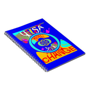 Psychedelic Groove: Pop Art Abstract Energy Spiral Notebook