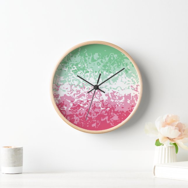 Psychedelic Groovy Abstract Abrosexual Pride Flag Clock (Home)