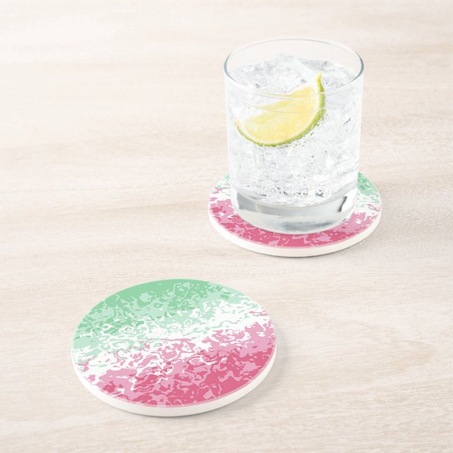 Psychedelic Groovy Abstract Abrosexual Pride Flag Coaster (Side)