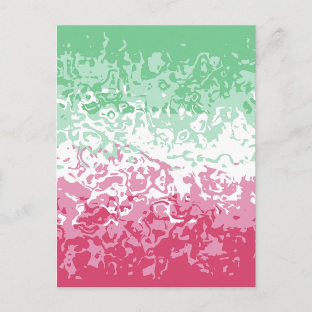 Psychedelic Groovy Abstract Abrosexual Pride Flag Postcard (Front)