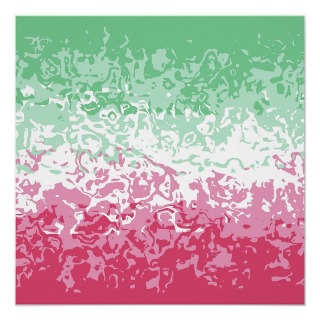 Psychedelic Groovy Abstract Abrosexual Pride Flag Poster (Front)