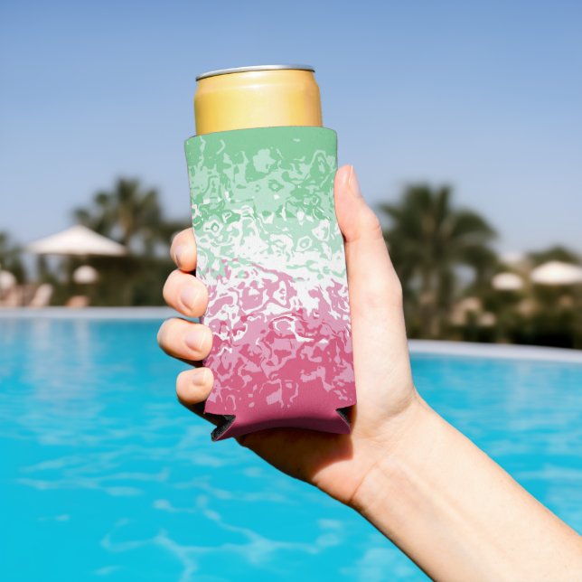 Psychedelic Groovy Abstract Abrosexual Pride Flag Seltzer Can Cooler (In Situ Pool)