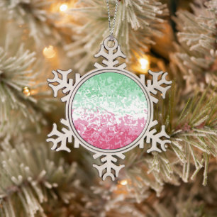 Psychedelic Groovy Abstract Abrosexual Pride Flag Snowflake Pewter Christmas Ornament