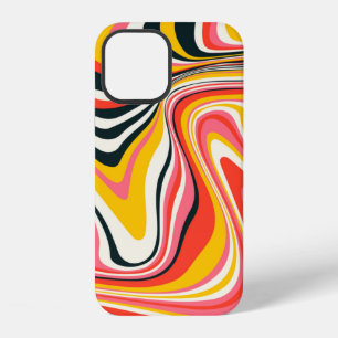 Psychedelic groovy background. Colourful abstract iPhone 12 Case