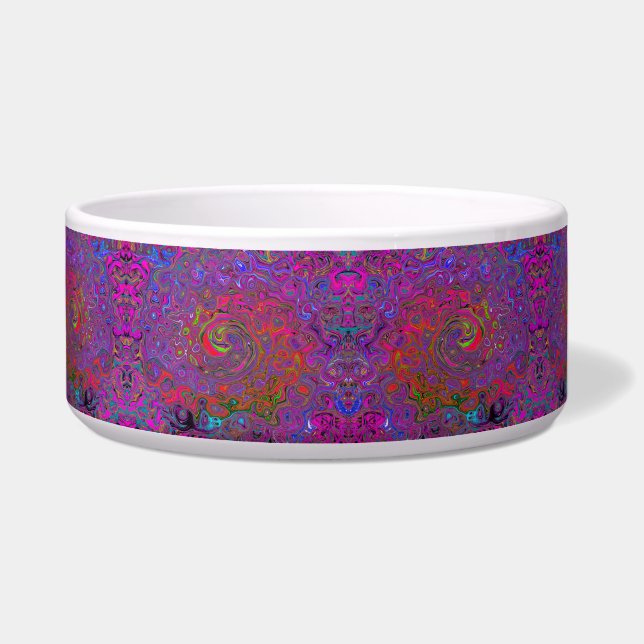 Psychedelic Groovy Magenta Retro Liquid Swirl (Right)