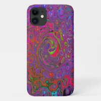 Psychedelic Groovy Magenta Retro Liquid Swirl