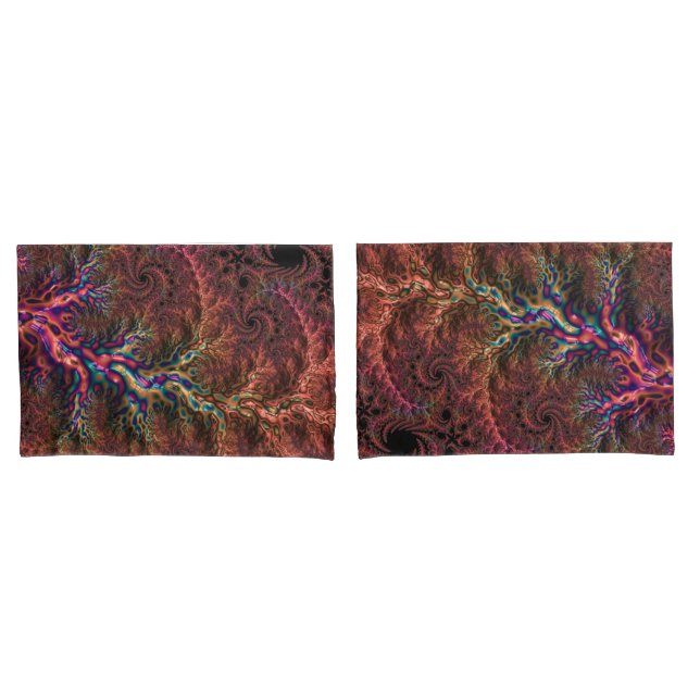 Psychedelic Groovy Trippy Funky Colourful Fractal Pillowcase (Front-Set)