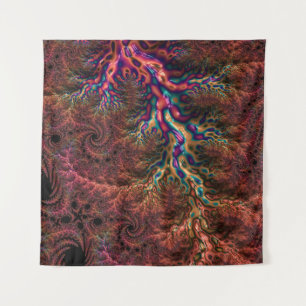 Psychedelic Groovy Trippy Funky Colourful Fractal Tapestry