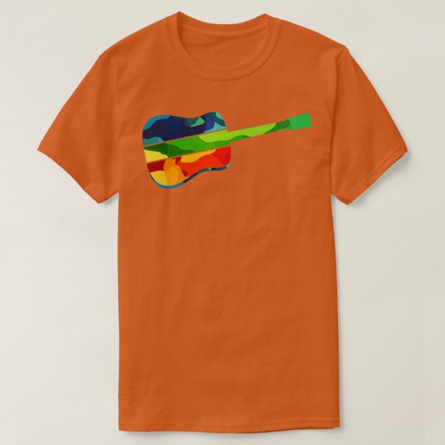 Psychedelic Guitar  T-Shirt (Design Front)