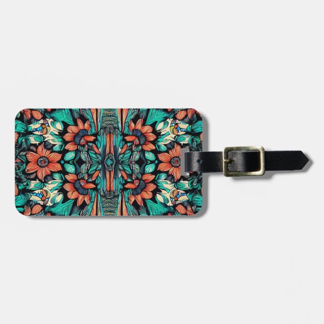 Psychedelic Hawaiian Luggage Tag (Front Horizontal)