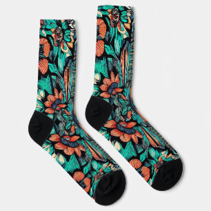 Psychedelic Hawaiian Socks