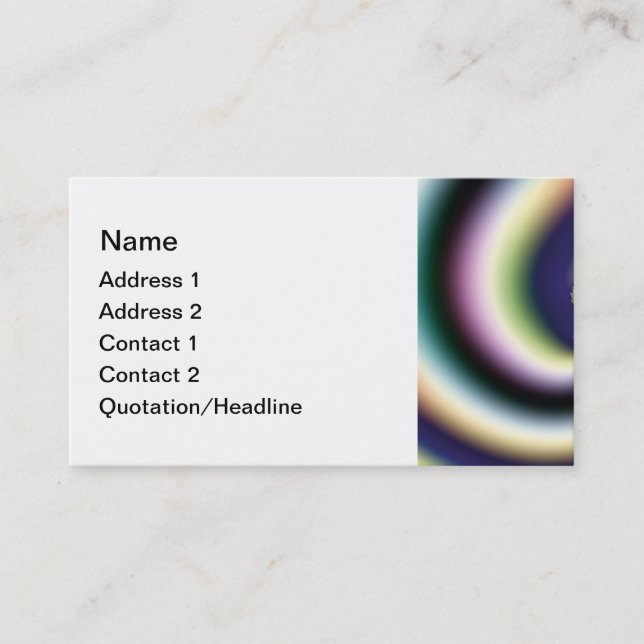 Psychedelic Heart Business Card Template (Front)