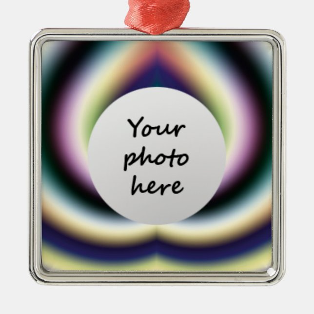 Psychedelic Heart Christmas Tree Ornaments (Front)