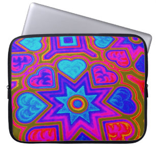 Psychedelic Hearts Electronics Bag