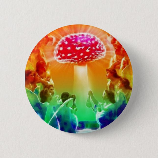 Psychedelic-Heaven 6 Cm Round Badge (Front)