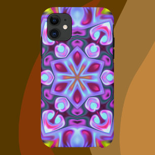 Psychedelic Hippie Blue Pink and Yellow Case-Mate iPhone Case
