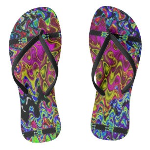 Psychedelic Hippie Flip Flops
