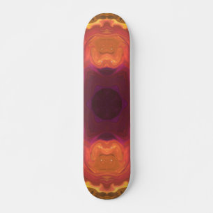 Psychedelic Hippie Flower Orange Purple and Yellow Skateboard