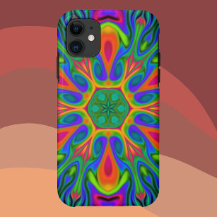 Psychedelic Hippie Flower Rainbow Case-Mate iPhone Case