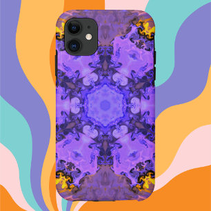 Psychedelic Hippie Purple and Yellow Case-Mate iPhone Case