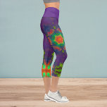 Psychedelic Hippie Purple Green and Orange Legging<br><div class="desc">This psychedelic kaleidoscope design features vibrant purple,  green,  and orange.</div>