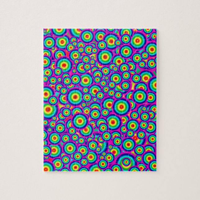 Psychedelic Hippy 60's Print Jigsaw Puzzle (Vertical)