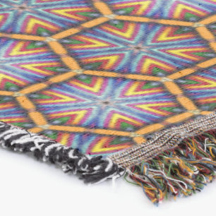 Psychedelic Honeycomb Throw Blanket