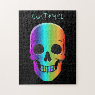 Psychedelic Human Skull Thunder_Cove Jigsaw Puzzle