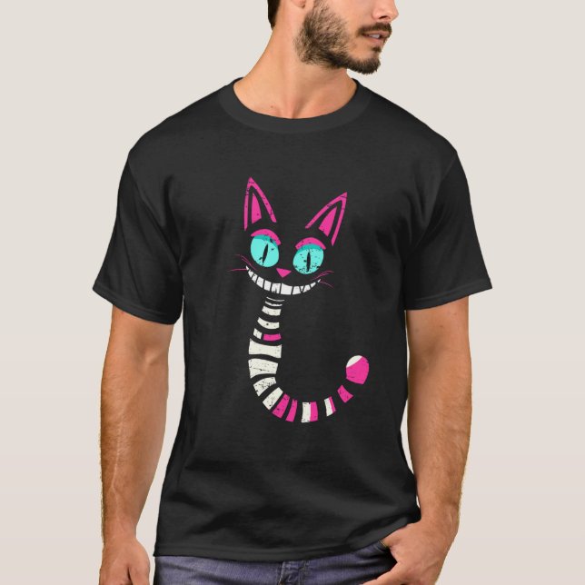 Psychedelic Hypnotic Cat Funny Cats Kitten Lover C T-Shirt (Front)