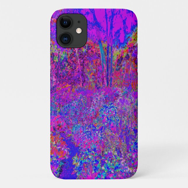 Psychedelic Impressionistic Purple Landscape Case-Mate iPhone Case (Back)