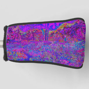 Psychedelic Impressionistic Purple Landscape Golf Head Cover