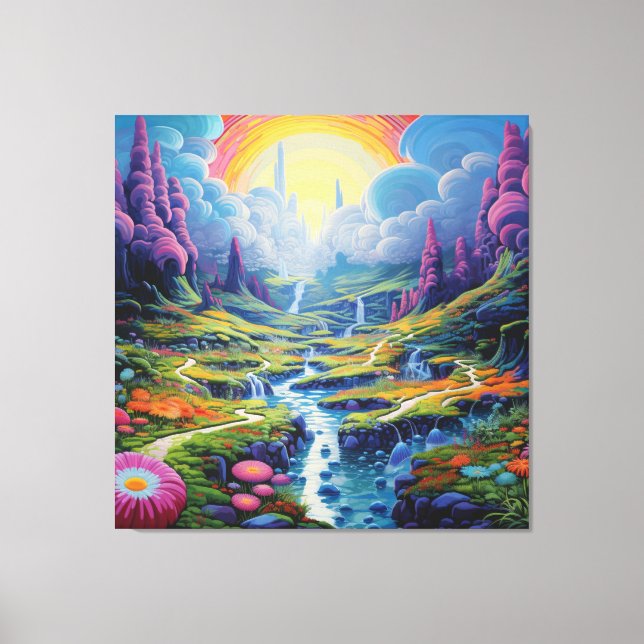 Psychedelic inviting exploration canvas print (Front)