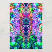 Psychedelic Iridescence Invitation Card