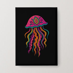Psychedelic Jellyfish Button – Ocean Vibes