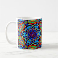 Psychedelic Kaleidoscope Blue Red and Green