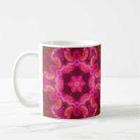 Psychedelic Kaleidoscope Flower Pink Red and Green