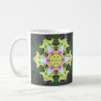 Psychedelic Kaleidoscope Flower Yellow and Pink