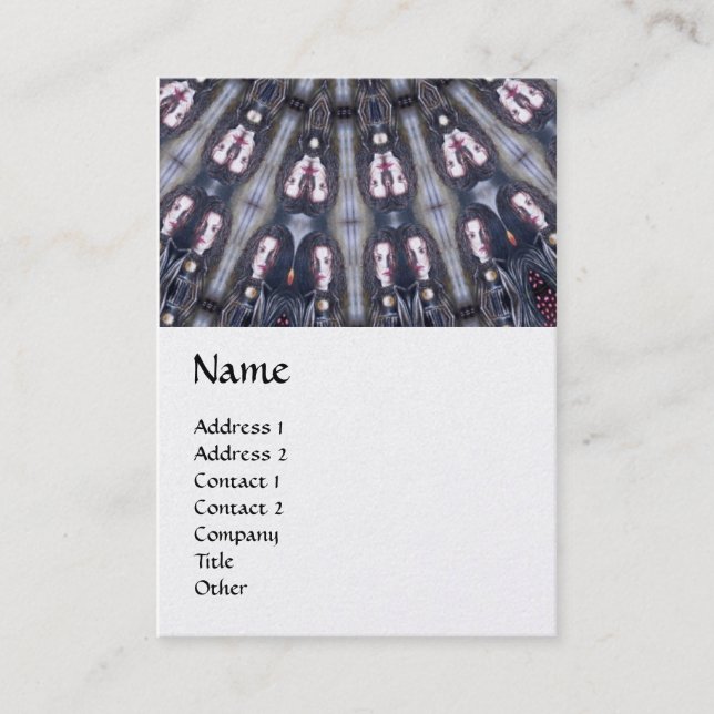 PSYCHEDELIC KALEIDOSCOPE /MYSTIC MEMORIES MONOGRAM BUSINESS CARD (Front)