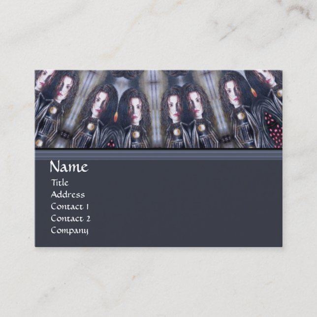 PSYCHEDELIC KALEIDOSCOPE /MYSTIC MEMORIES MONOGRAM BUSINESS CARD (Front)