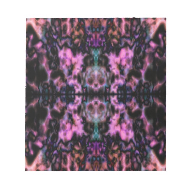 Psychedelic kaleidoscope pattern notepad (Front)