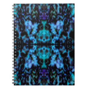 Psychedelic kaleidoscope pattern spiral notebook