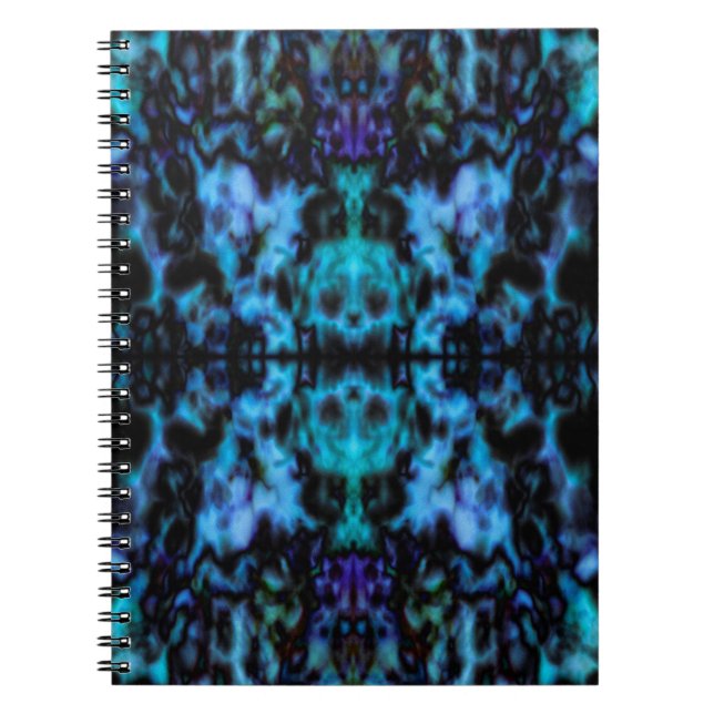 Psychedelic kaleidoscope pattern spiral notebook (Front)