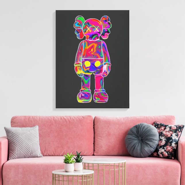 Psychedelic Kaw Canvas Print (Insitu(LivingRoom))