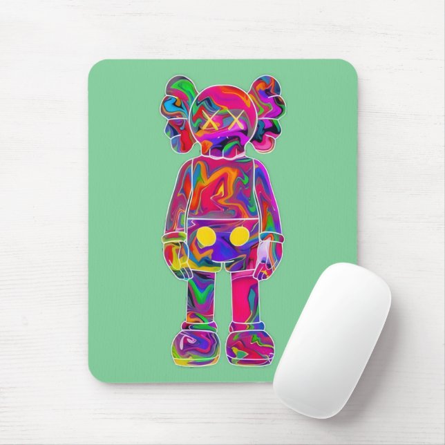 Psychedelic Kaw Mouse Pad (With Mouse)