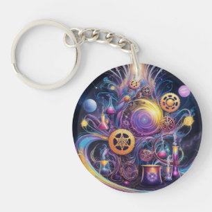 Psychedelic key ring
